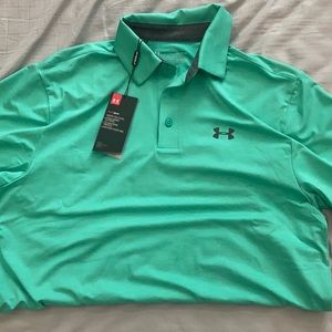 New under armor polo, size M green/Mint color